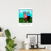 Funny Golf Humor Poster Gift (Thuiskantoor)