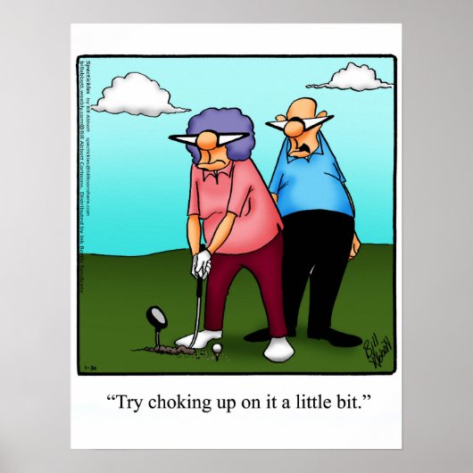 Funny Golf Humor Poster Gift (Voorkant)