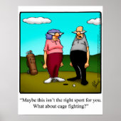 Funny Golf Humor Poster Gift (Voorkant)
