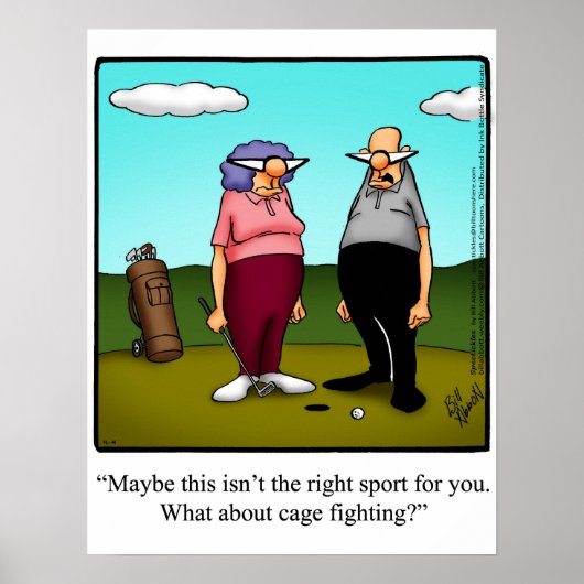 Funny Golf Humor Poster Gift (Voorkant)