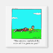 Funny Golf Humor Square Magnet (Voorkant)