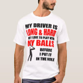 Funny Golf Joke T-shirt (Voorkant)