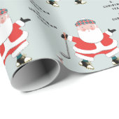 Funny Golf Kerstmis Cadeaupapier (Rol Hoek)