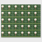Funny Golf Kerstmis Cadeaupapier (Vlak)