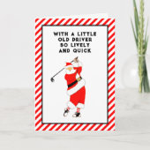 Funny Golf Kerstmis Feestdagen Kaart (Voorkant)