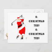 Funny Golf Kerstmis Feestdagenkaart (Voorkant / Achterkant)