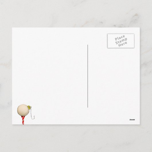 Funny Golf Kerstmis Feestdagenkaart (Achterkant)