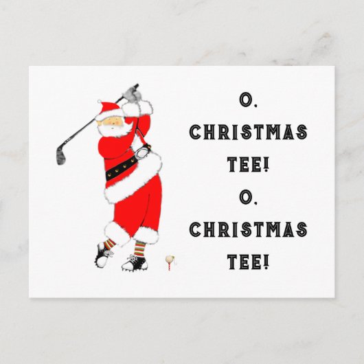 Funny Golf Kerstmis Feestdagenkaart (Voorkant)