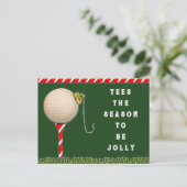Funny Golf Kerstmis Feestdagenkaart (Staand voorkant)
