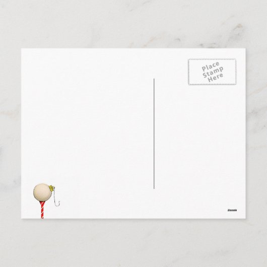 Funny Golf Kerstmis Feestdagenkaart (Achterkant)