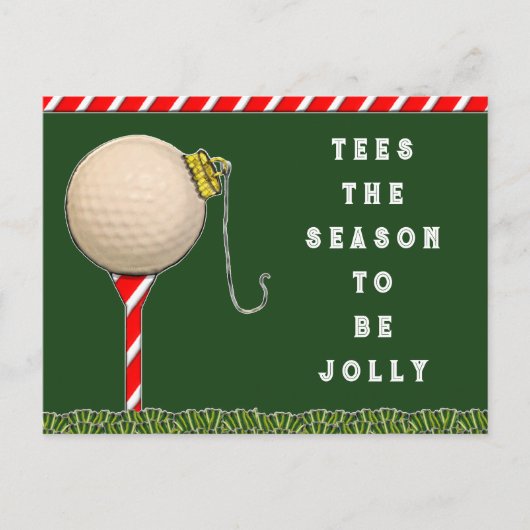 Funny Golf Kerstmis Feestdagenkaart (Voorkant)