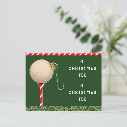 Funny Golf Kerstmis Feestdagenkaart (Staand voorkant)