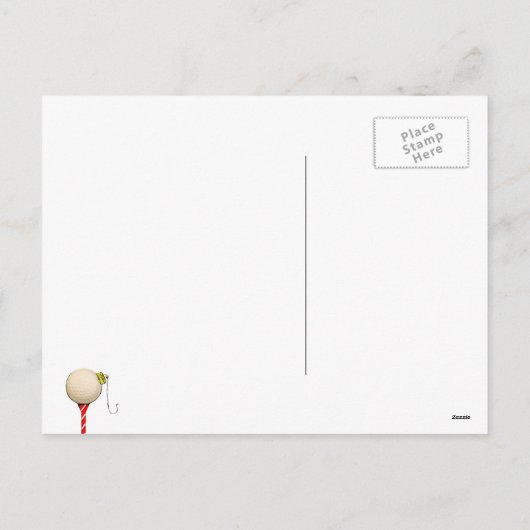 Funny Golf Kerstmis Feestdagenkaart (Achterkant)