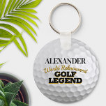 Funny Golf Legend Golf Ball gepersonaliseerd Sleutelhanger<br><div class="desc">Fun,  gepersonaliseerde golfbal op deze aangepaste sleutelhanger. Het perfecte cadeau voor elke golfminnaar.</div>