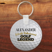 Funny Golf Legend Golf Ball gepersonaliseerd Sleutelhanger (Voorkant)