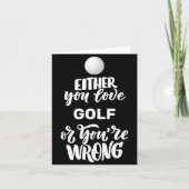 Funny Golf Love Golfing Golfer  Kaart (Voorkant)
