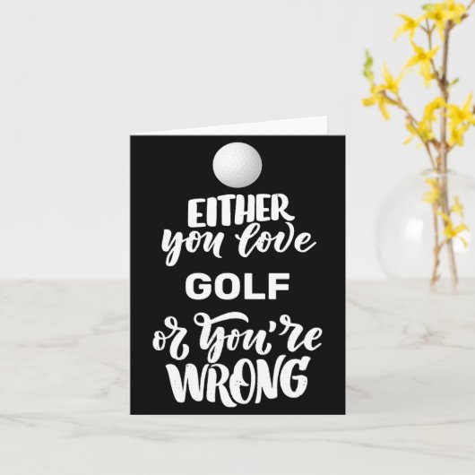Funny Golf Love Golfing Golfer  Kaart (Gele Bloem)