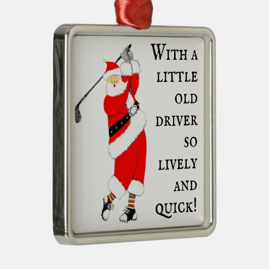 Funny Golf Metalen Ornament (Rechts)