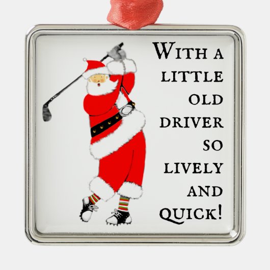 Funny Golf Metalen Ornament (Voorkant)