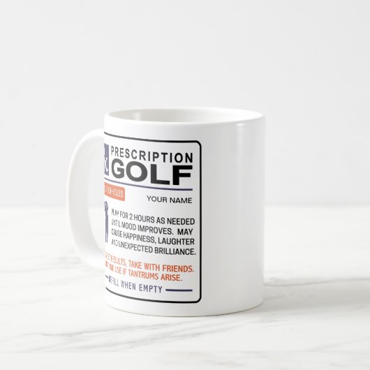 Funny Golf Mok Prescription Design (Voorkant links)