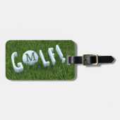Funny Golf Monogram Golfing Travel Bagagelabel (Voorkant horizontaal)