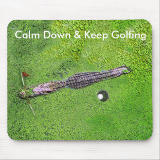 FUNNY GOLF MOUSEPAD, HOP KALM EN HOUD GOLFING MUISMAT