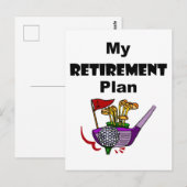 Funny Golf My Retirement Plan Design Briefkaart (Voorkant / Achterkant)