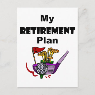 Funny Golf My Retirement Plan Design Briefkaart
