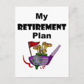 Funny Golf My Retirement Plan Design Briefkaart (Voorkant)