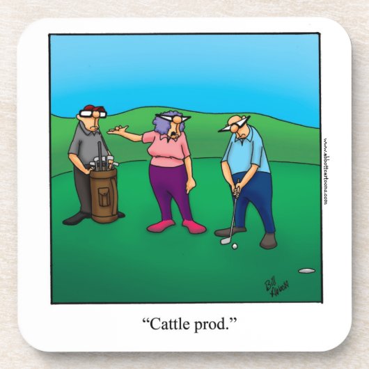 Funny Golf Onderzetter Cadeau (Voorkant)