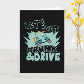 Funny Golf Outfit Drunk And Drive Golf Caddy Kaart (Gele Bloem)