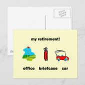 Funny golf pensionering briefkaart (Voorkant / Achterkant)