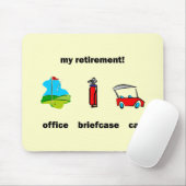 Funny golf pensionering muismat (Met muis)