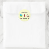 Funny golf pensionering ronde sticker (Tas)
