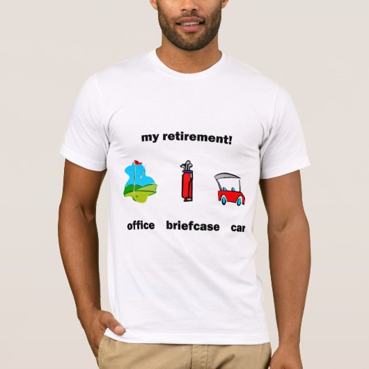 Funny golf pensionering t-shirt (Voorkant)