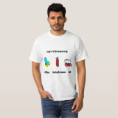 Funny golf pensionering t-shirt (Voorkant volledig)