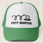 Funny golf petten | Putt Master<br><div class="desc">Funny golf petten | Putt Master. Het idee van een sportcadeau voor mannen en vrouwen is een mooi idee. Zwart-witte golfbal en een ontwerp van een gat. Golfende humor.</div>