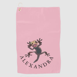 Funny Golf Pink Personal Gift Golfhanddoek