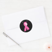 Funny Golf Pink Ribbon Breast Cancer Awareness Sup Ronde Sticker (Envelop)