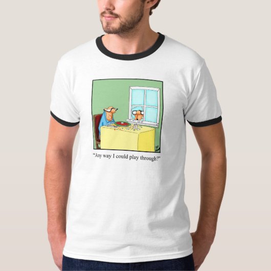 Funny Golf "Play Through" Humor T-shirt (Voorkant)