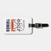 Funny Golf Player Golfer ik speel Golf ik ken ding Bagagelabel (Voorkant horizontaal)