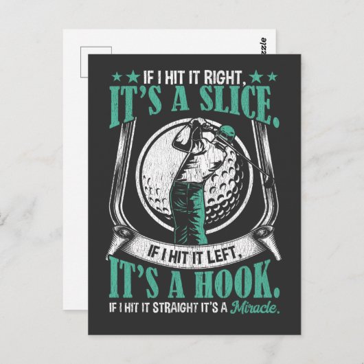 Funny Golf Player Lucky Golf Swing Skill Joke Briefkaart (Voorkant / Achterkant)