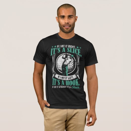 Funny Golf Player Lucky Golf Swing Skill Joke T-shirt (Voorkant volledig)
