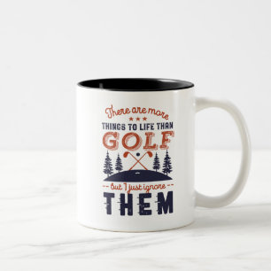 Funny Golf Player Quote Golfers Love Golfing Tweekleurige Koffiemok