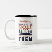 Funny Golf Player Quote Golfers Love Golfing Tweekleurige Koffiemok (Links)