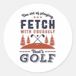 Funny Golf Player Quote voor Golfers Love Golfing Ronde Sticker
