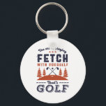 Funny Golf Player Quote voor Golfers Love Golfing Sleutelhanger<br><div class="desc">De kunst van het spelen met jezelf. Grappig en grappig ontwerp voor golfspeler, golfbuis of golffan. Deze retro-koopwaar is geweldig voor hen die genieten van golfspelen op de golfbaan, die berdie neerzetten en scoren. Ideaal voor professionele golfers, die golf spelen voor de lol of golfcaddy. Geweldig kerstcadeau en verjaardagscadeau voor...</div>