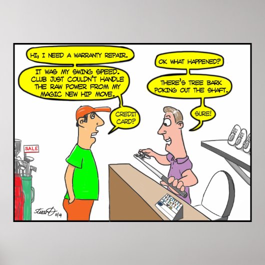 Funny golf poster (Voorkant)