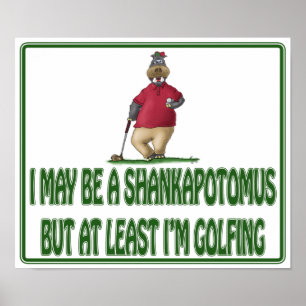 Funny Golf-Posters: Shankapotomus Hippo Poster