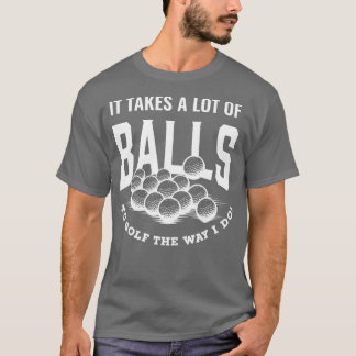 Funny Golf Pun akes Balls o Golf Golfing Dad Joke T-shirt